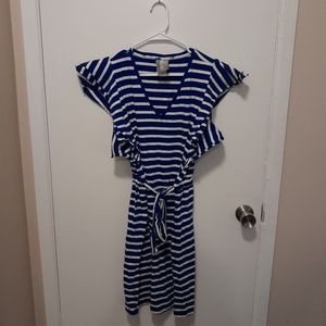 Dolan Size Large Blue and White Dress